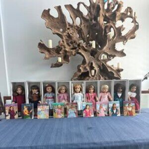 American Girl Doll Collection - Lot of 9 Dolls In Original Boxes with Books